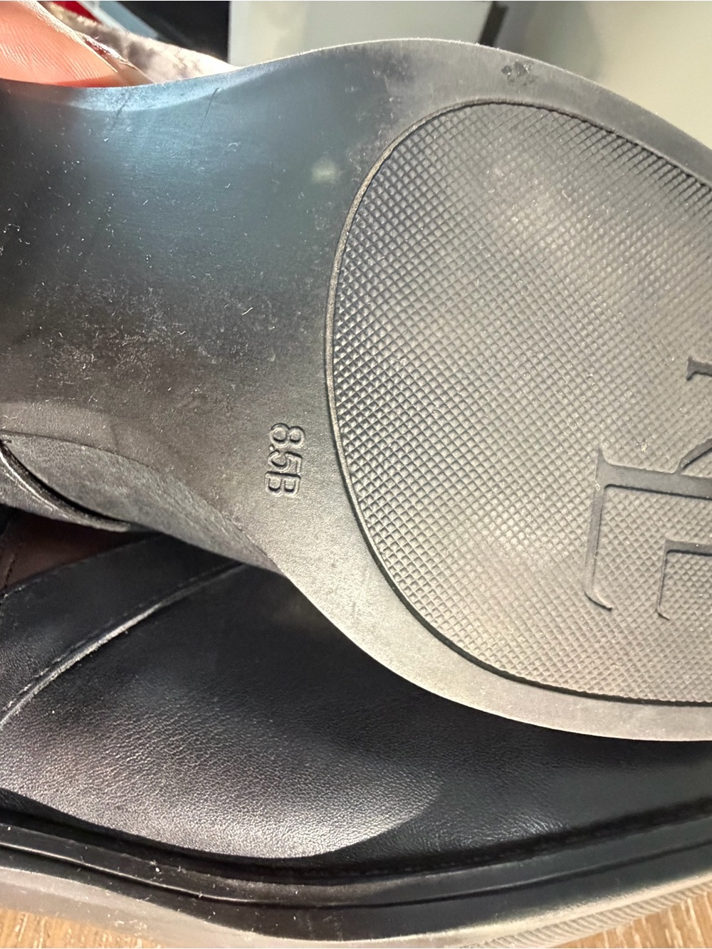 Ralph Lauren Two-Tone Brown and Black Leather Riding Boots - Picture 6 of 9